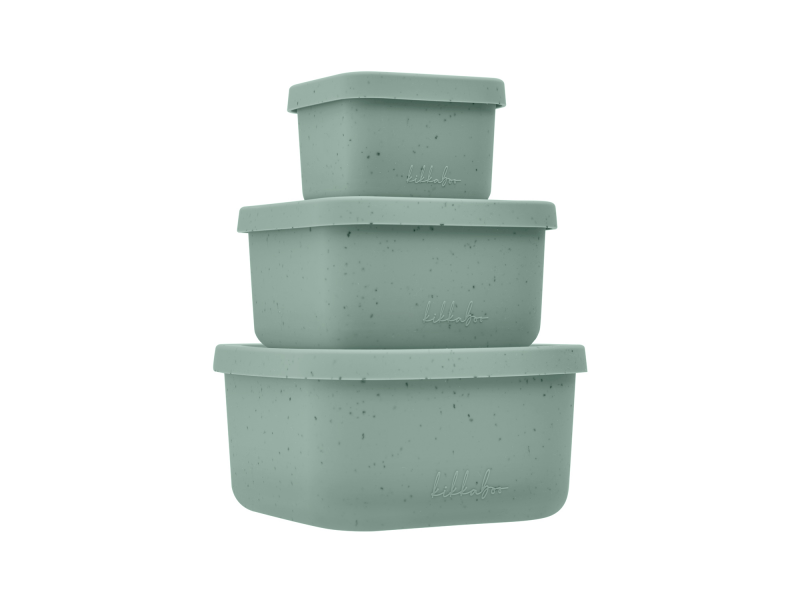 E-shop KikkaBoo Sada boxov na desiatu 3 ks Platinum Silicone Sage