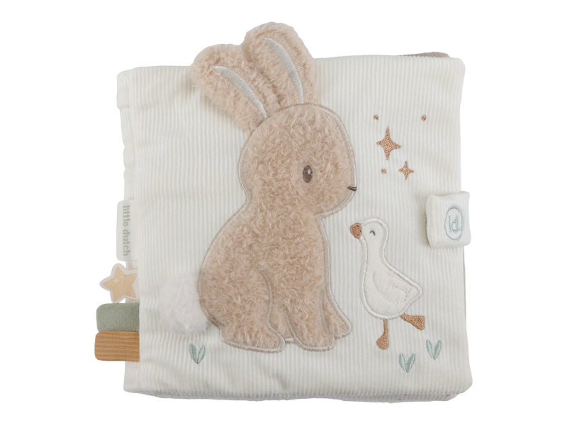 E-shop Little Dutch Textilná knižka s aktivitami Newborn Naturals