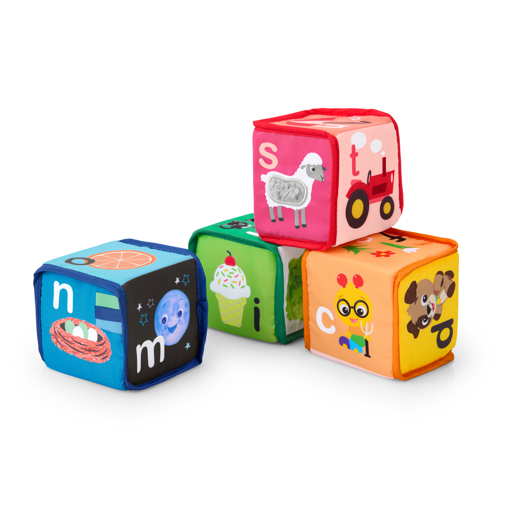 E-shop BABY EINSTEIN Hračka textilná kocky abeceda Alpha Stacks™ 4ks, 3m+