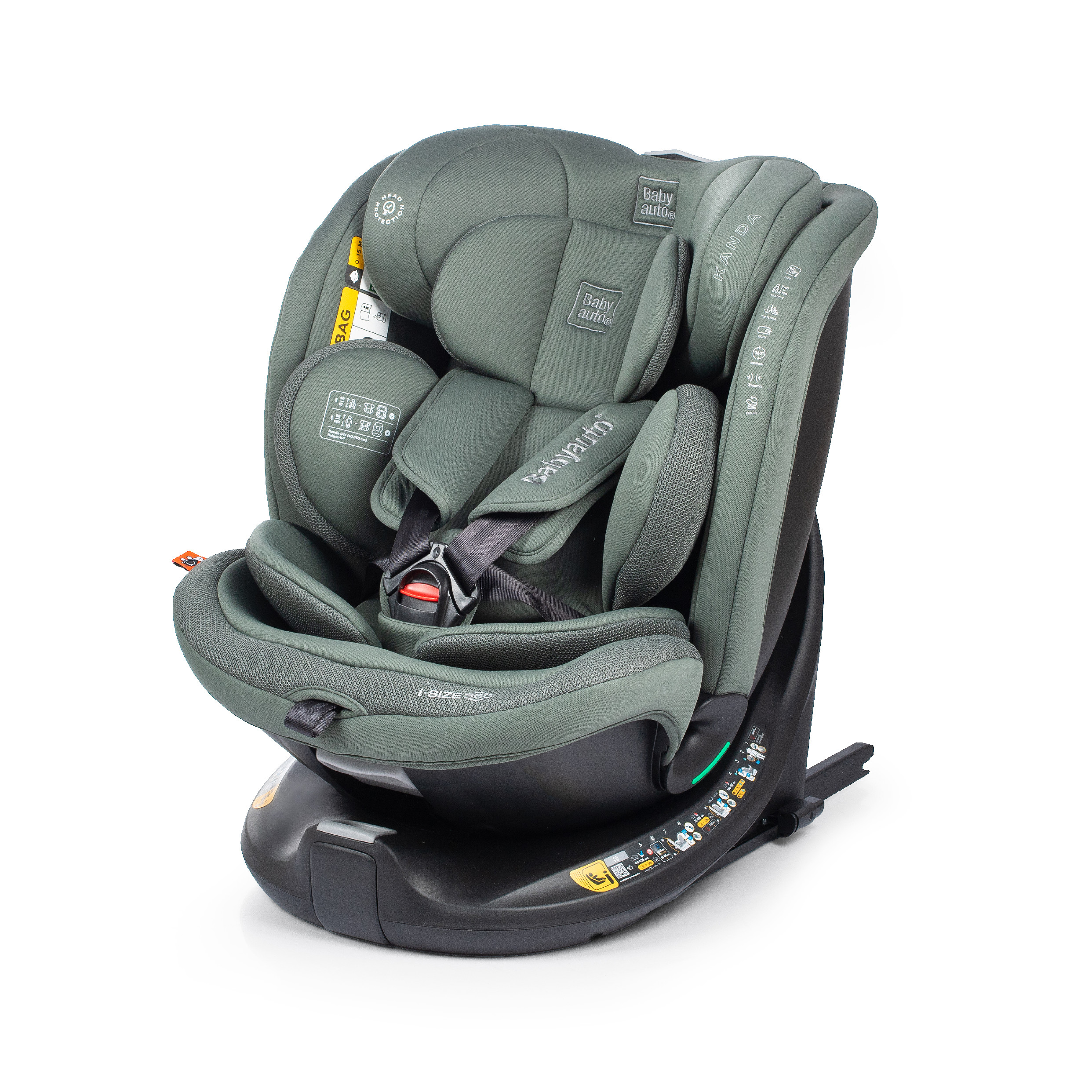 E-shop BabyAuto KANDA iFIX TT BASE i-Size 360, 40-150 autosedačka, PINE GREEN