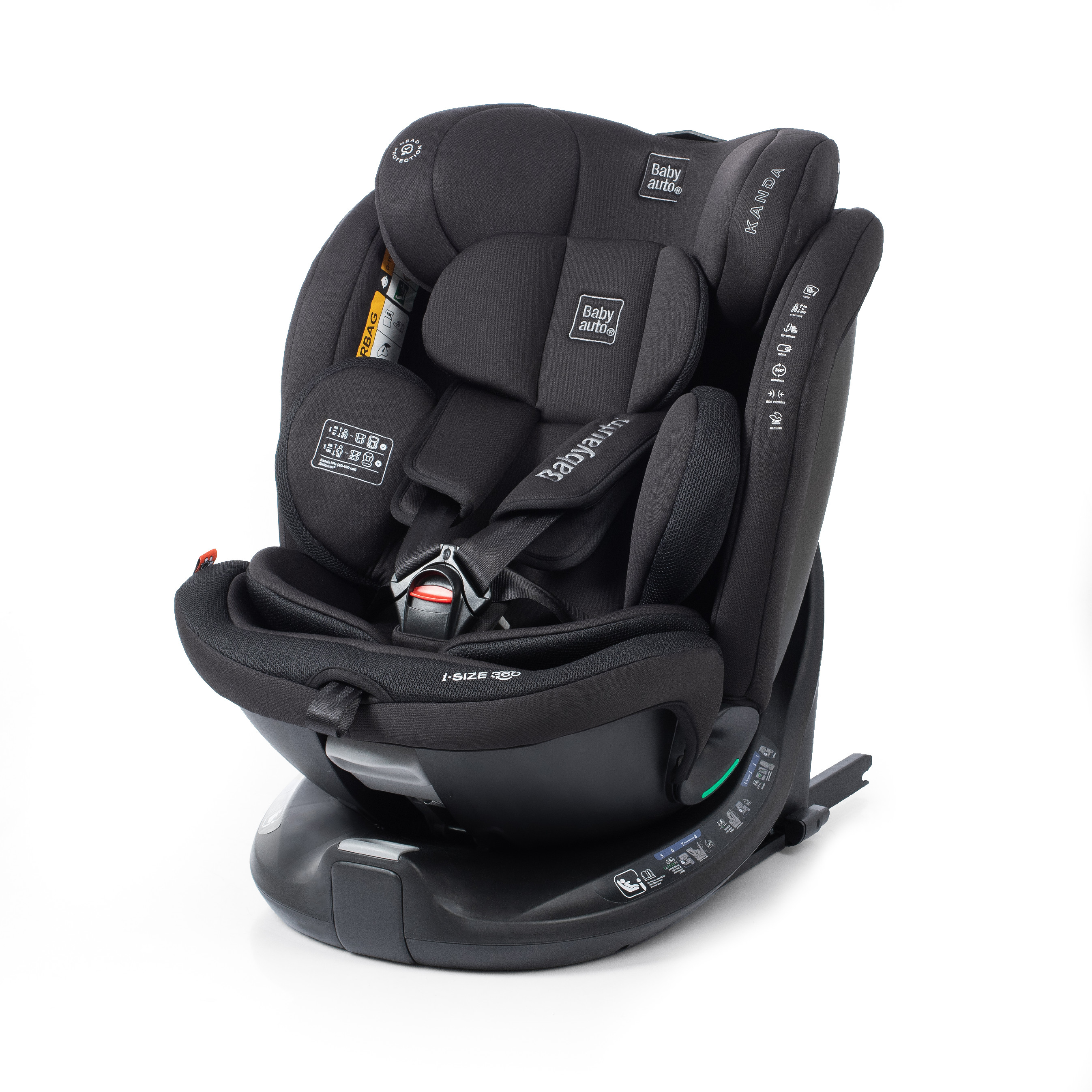 E-shop BabyAuto KANDA iFIX TT BASE i-Size 360, 40-150 autosedačka, JET BLACK