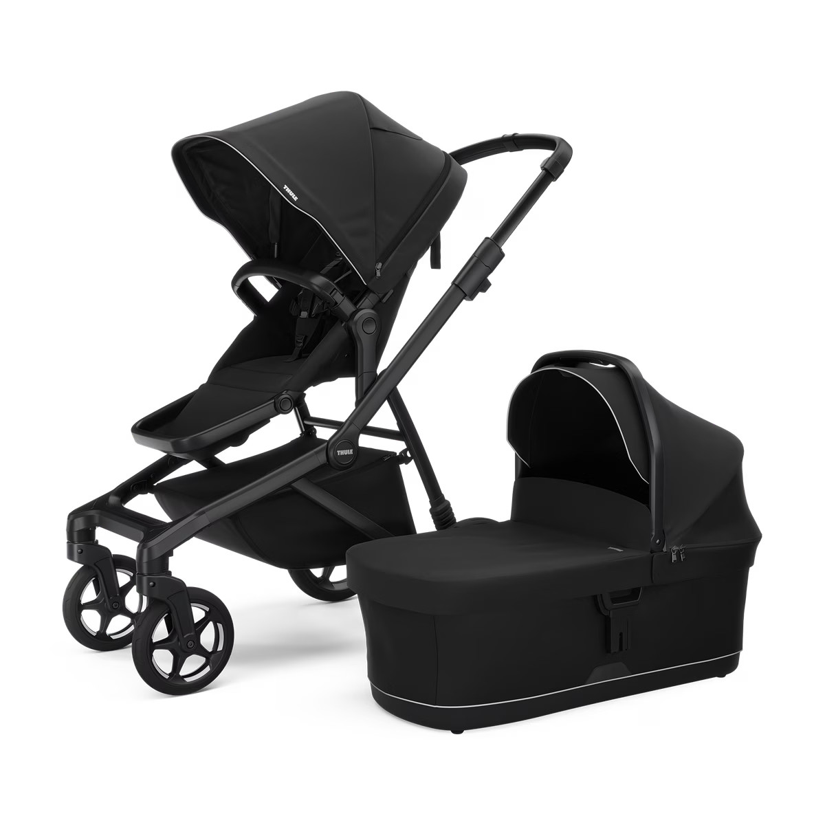 E-shop Thule kočík Sleek 2 s vaničkou, black on black