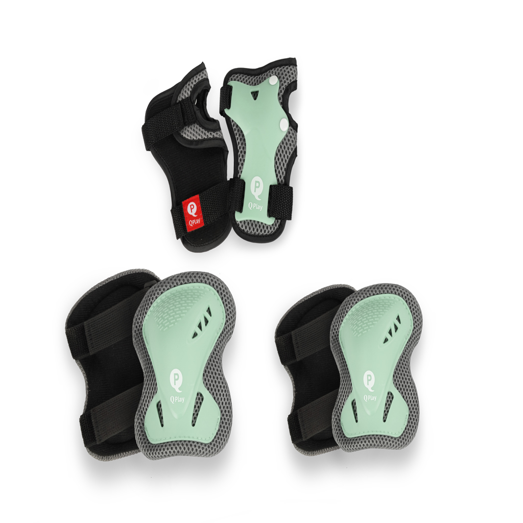 E-shop QPLAY Chrániče detské Jade Green, vel. S, vek 3-5 rokov