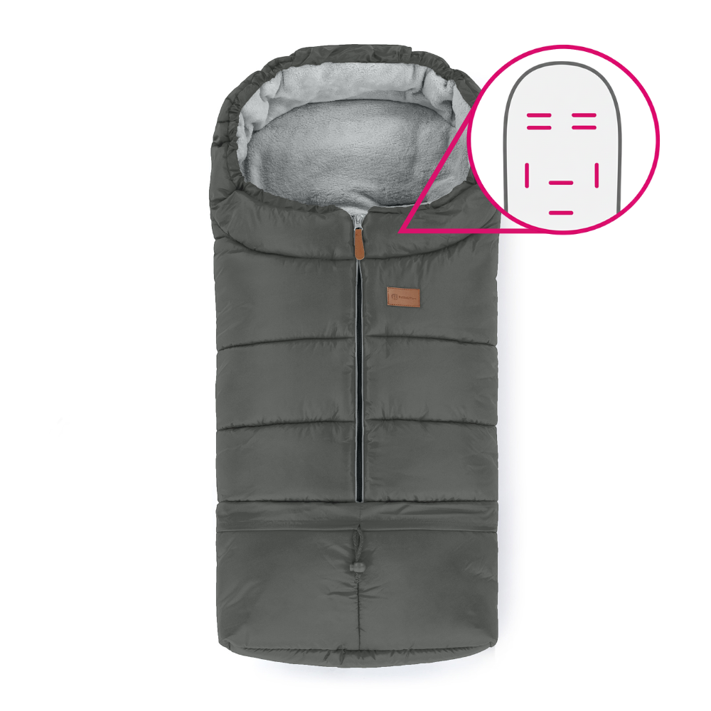 E-shop PETITEMARS PETITE&MARS Fusak nastavitelný 3v1 Jibot Horizontal Charcoal Grey