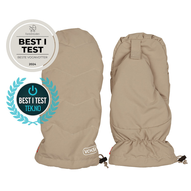 E-shop Voksi Stroller Mittens dark sand light grey