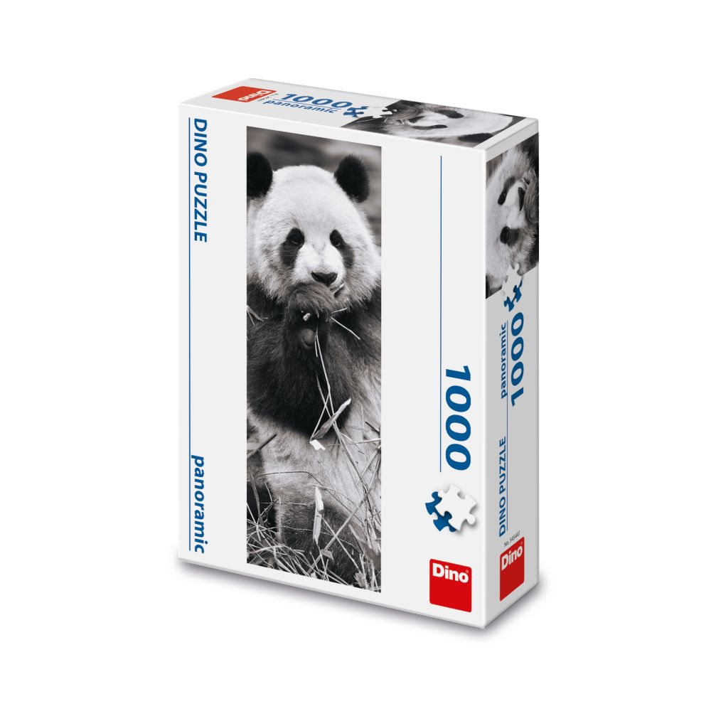 E-shop Dino PANDA V TRÁVE 1000 panoramic Puzzle NOVÉ