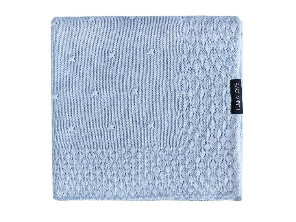 E-shop Lullalove Bambusová dečka 80x100cm Popcorn Modrá