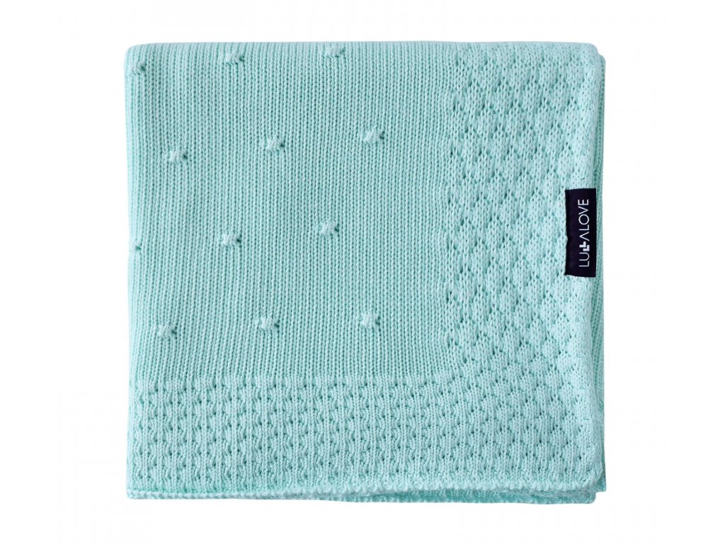 E-shop Lullalove Bambusová dečka 80x100cm Popcorn Mäta