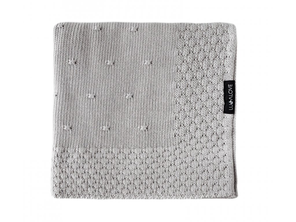 E-shop Lullalove Bambusová dečka 80x100cm Popcorn Šedá