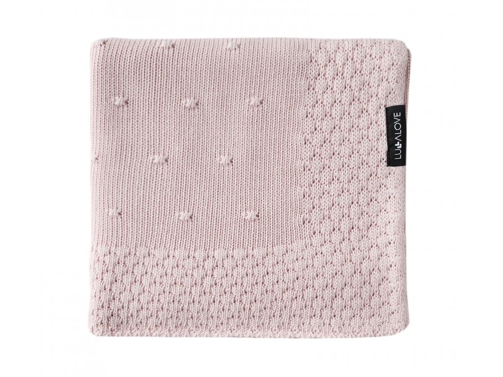 E-shop Lullalove Bambusová dečka 80x100cm Popcorn Púdrová ružová