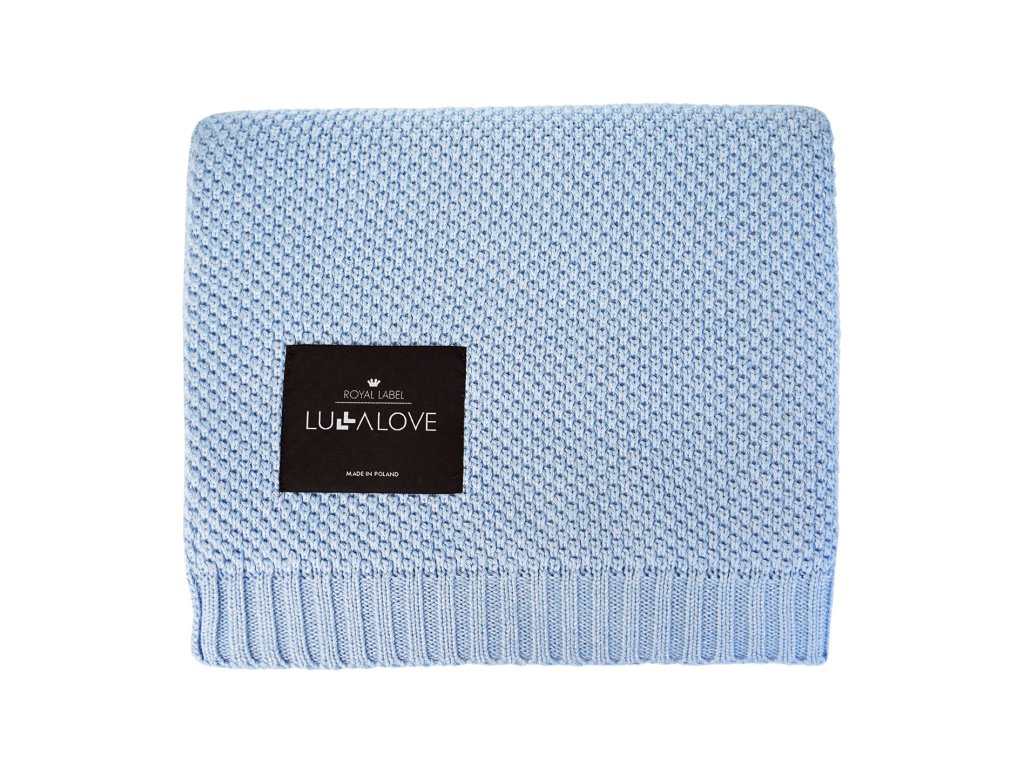 E-shop Lullalove Bambusová dečka 80x100cm farba:modrá