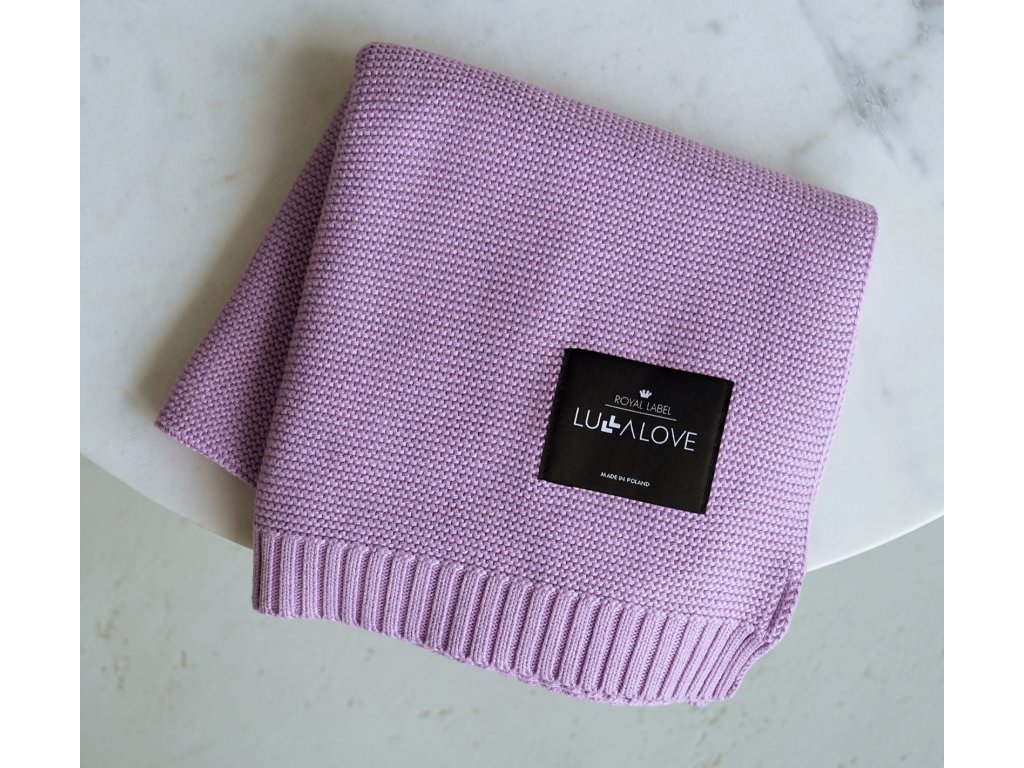 E-shop Lullalove Bambusová dečka 80x100cm farba:levandula Klasický úplet