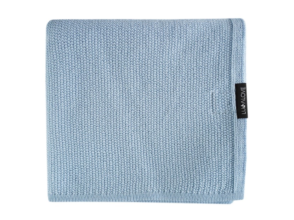E-shop Lullalove Ľahká dečka z vlny Merino - Premium 90x100cm, modrá