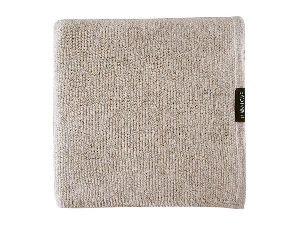 E-shop Lullalove Ľahká dečka z vlny Merino - Premium 90x100cm, Milk coffee béžová