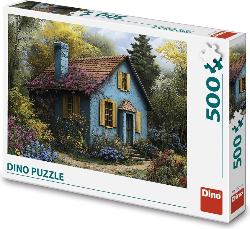 E-shop Dino MODRÝ DOMČEK 500 Puzzle