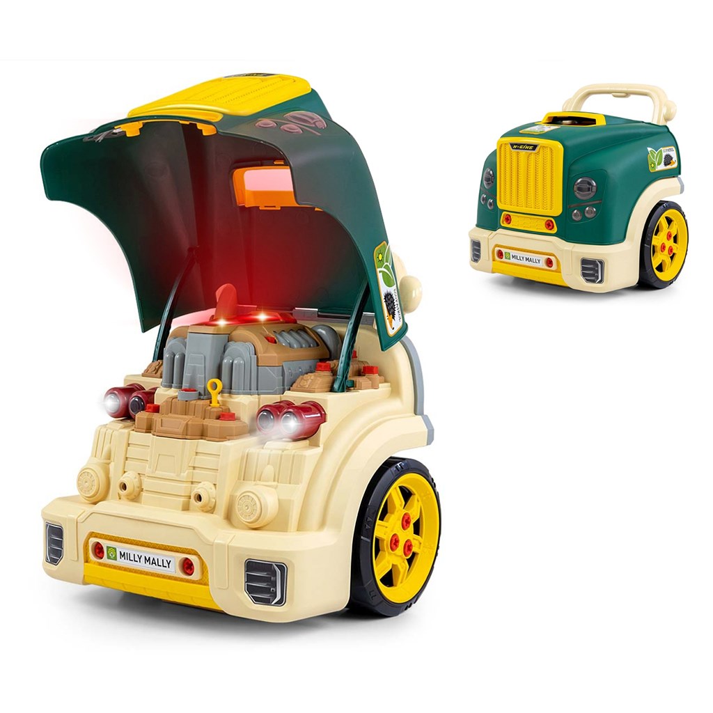 E-shop Realistický model prednej časti auta s otváracou kapotou Milly Mally N-GINE green - 59011