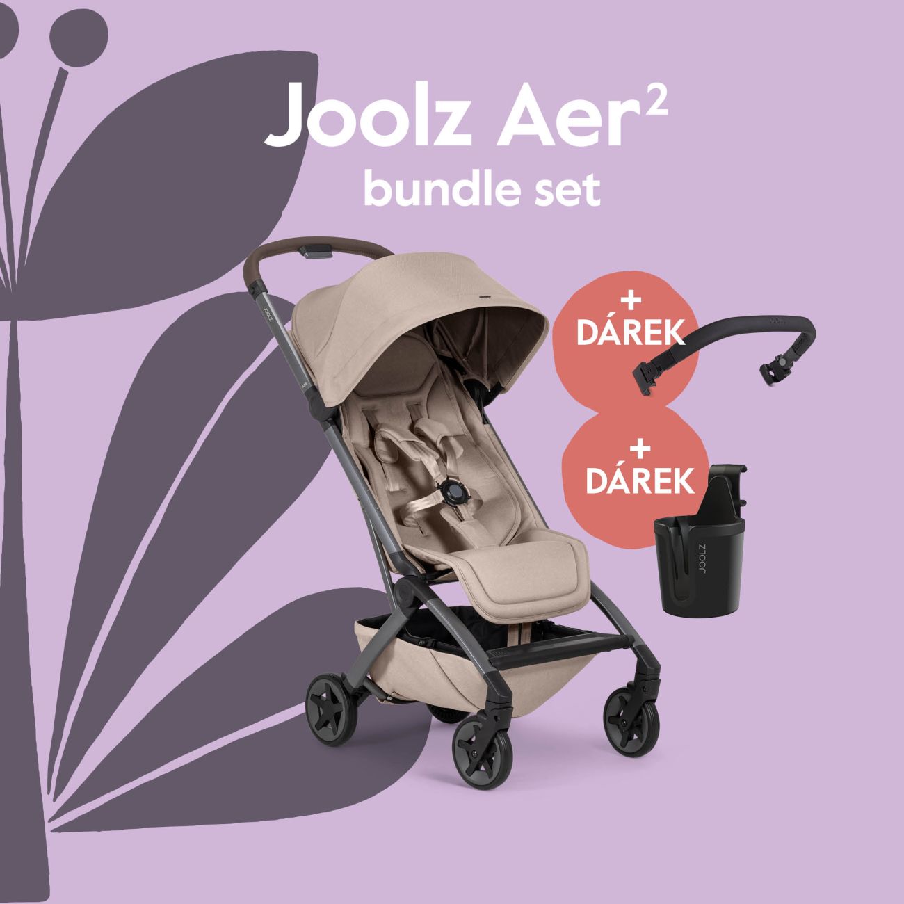 E-shop Joolz AER2 kočík BUNDLE SET | Sandy taupe