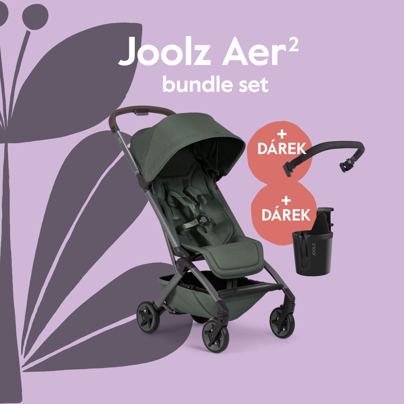 E-shop Joolz AER2 kočík BUNDLE SET | Forest green