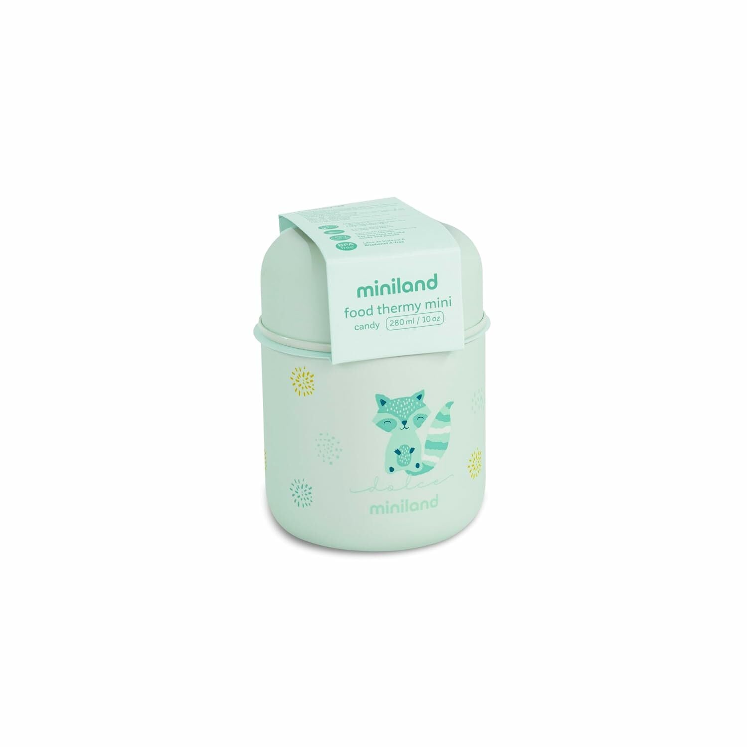 E-shop Miniland Minilad Dolce Termoska na jedlo, 280 ml, mätová