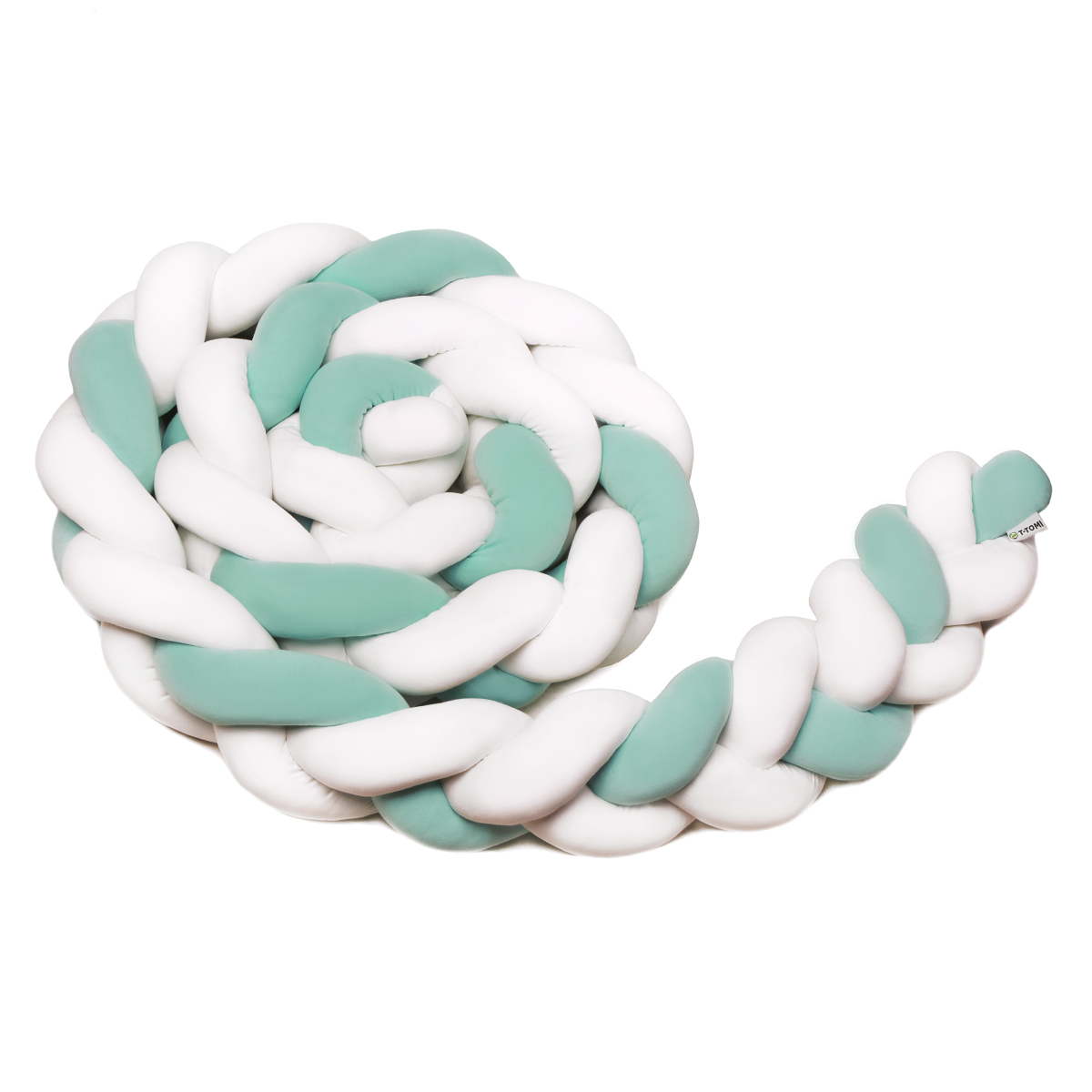E-shop T-TOMI Pletený mantinel 220 cm White + Mint