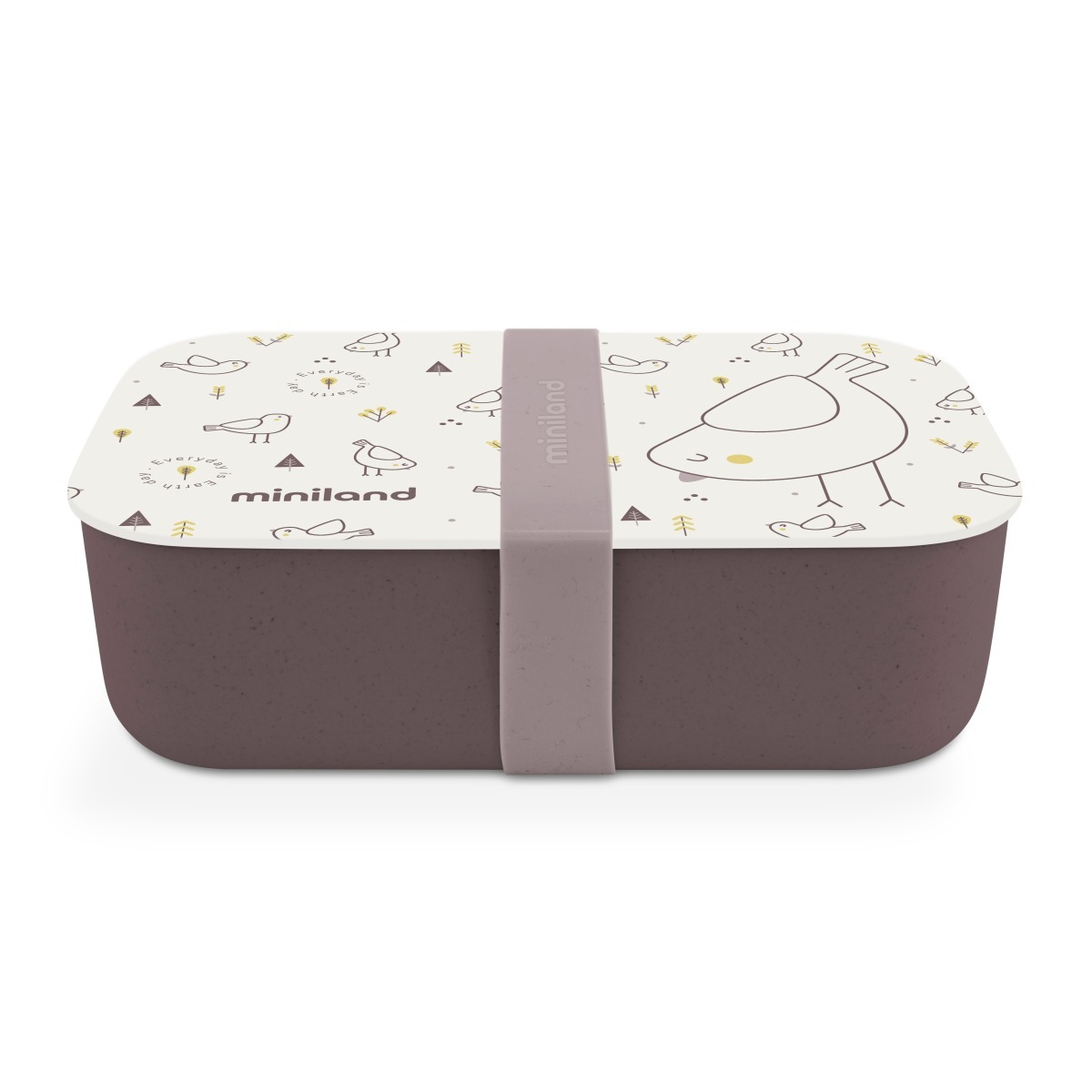 E-shop MIniland ECO-friendly Box na uloženie jedla/desiaty, 1L, Vtáčik