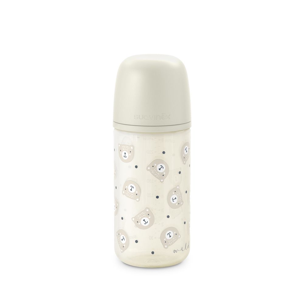 E-shop SUAVINEX | Fľaša sklo WILD & FREE 240 ml fyziologická SX PRO +0 SF - krémová