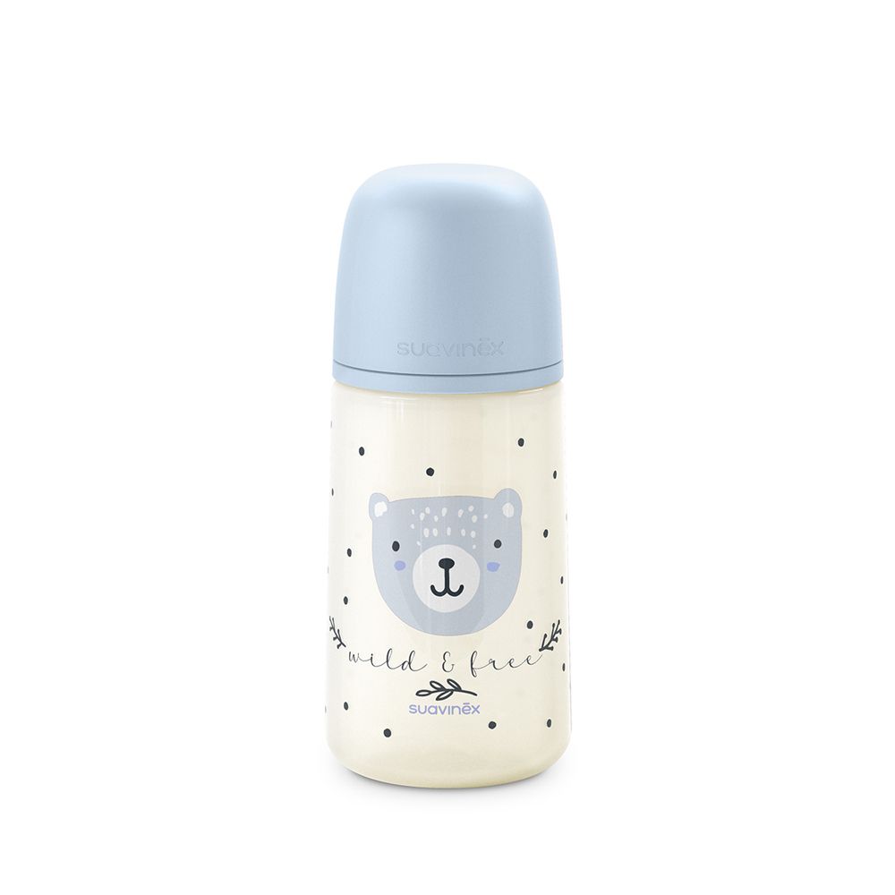 E-shop SUAVINEX | Dojčenská fľaša 270 ml M WILD & FREE - modrá