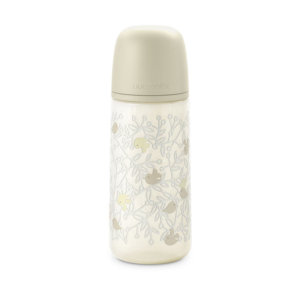 E-shop SUAVINEX | Dojčenská fľaša 360 ml L BIRDIES - krémová