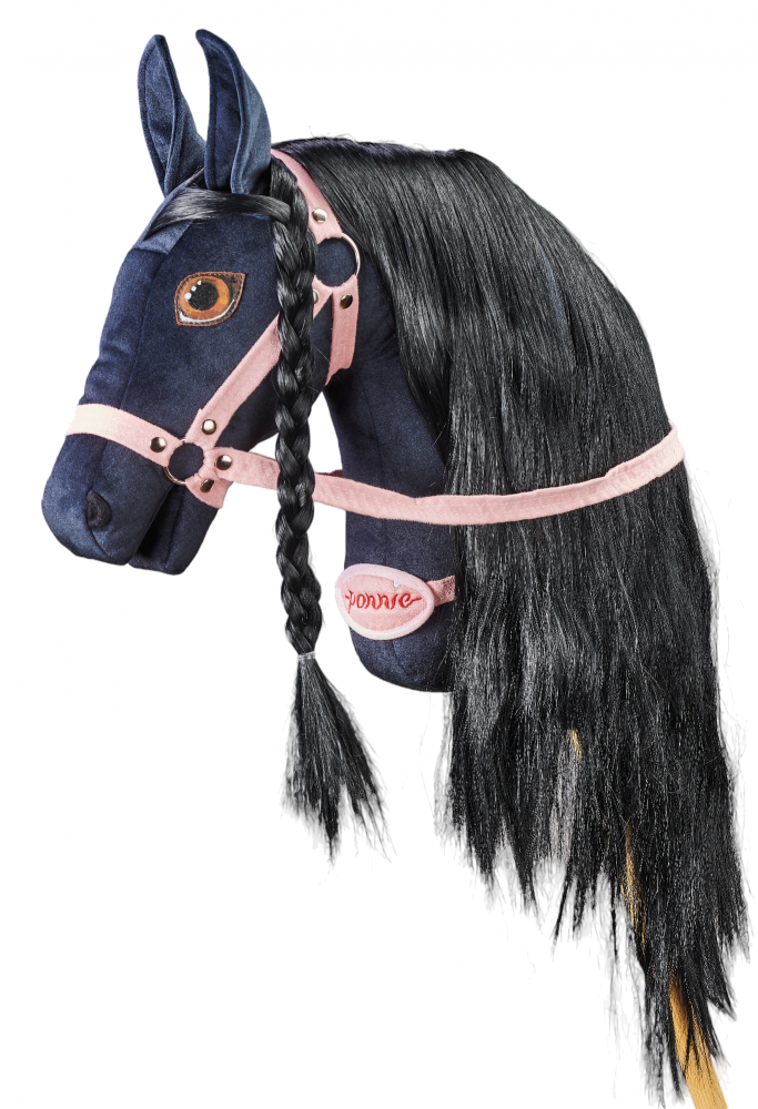 E-shop Ponnie Hobby Horse Black Lady ružový, veľ. S