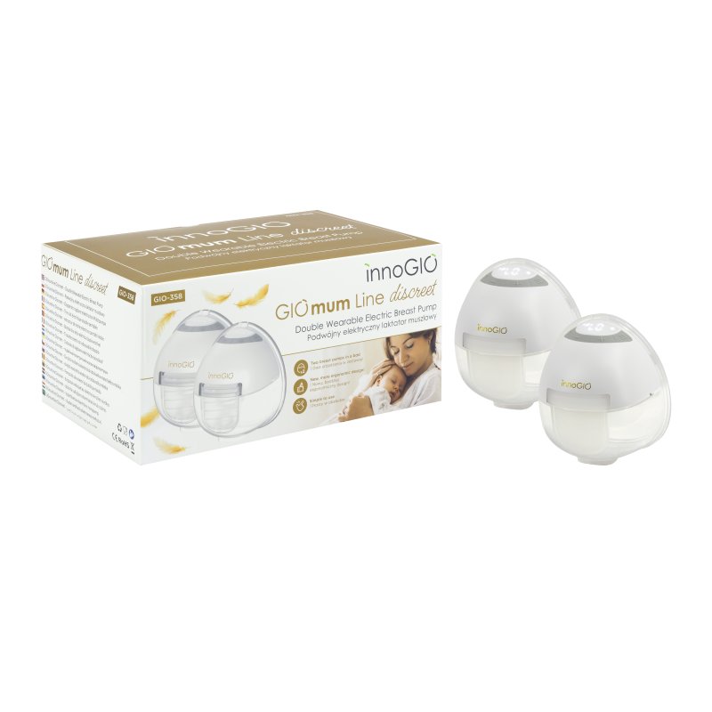 E-shop innoGIO Prenosná elektrická odsávačka materského mlieka GIOmum Line Discreet Double