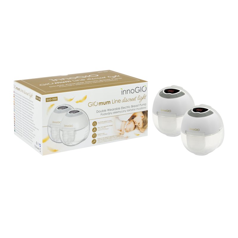 E-shop innoGIO Prenosná elektrická odsávačka materského mlieka GIOmum Line Discreet Light Double