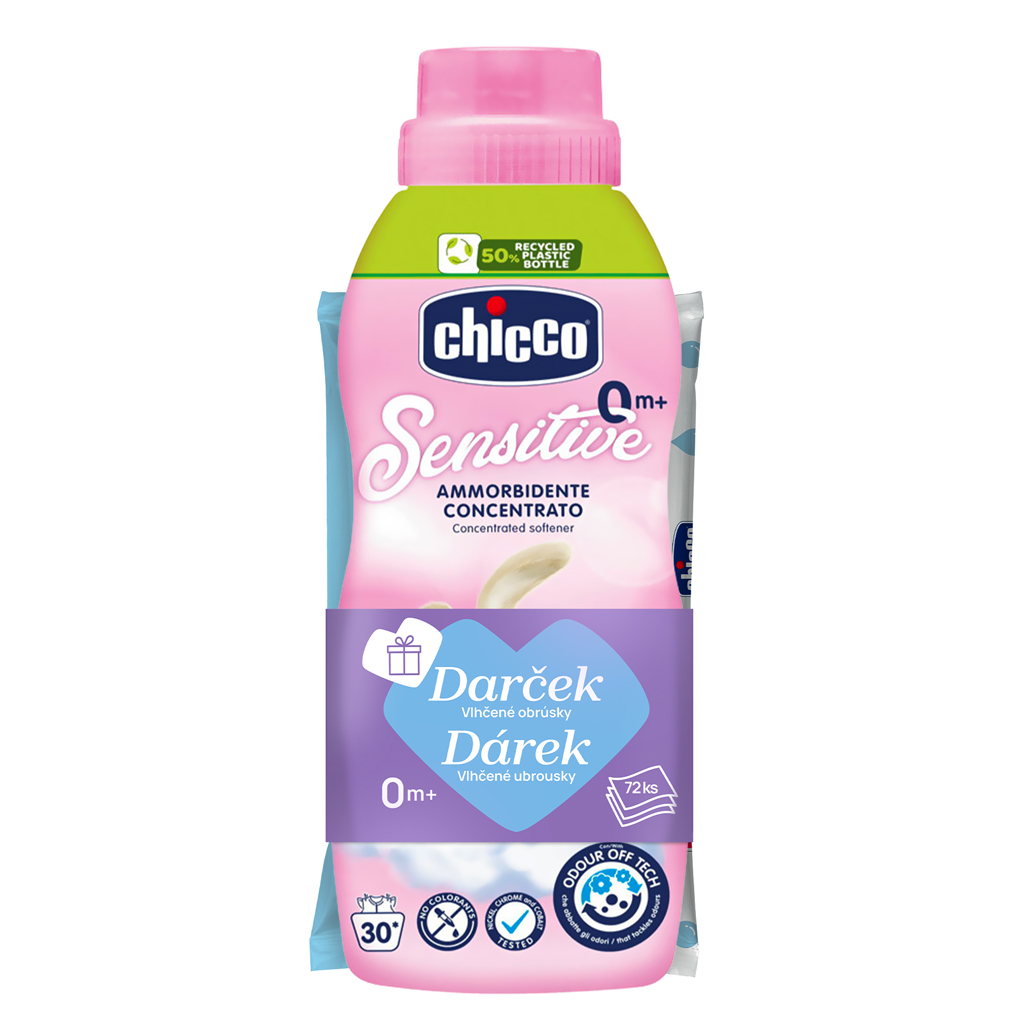 E-shop CHICCO Aviváž koncentrovaná Baby Sensitive Kvetinové objatie 750 ml + vlhčené obrúsky 72 ks zadarmo