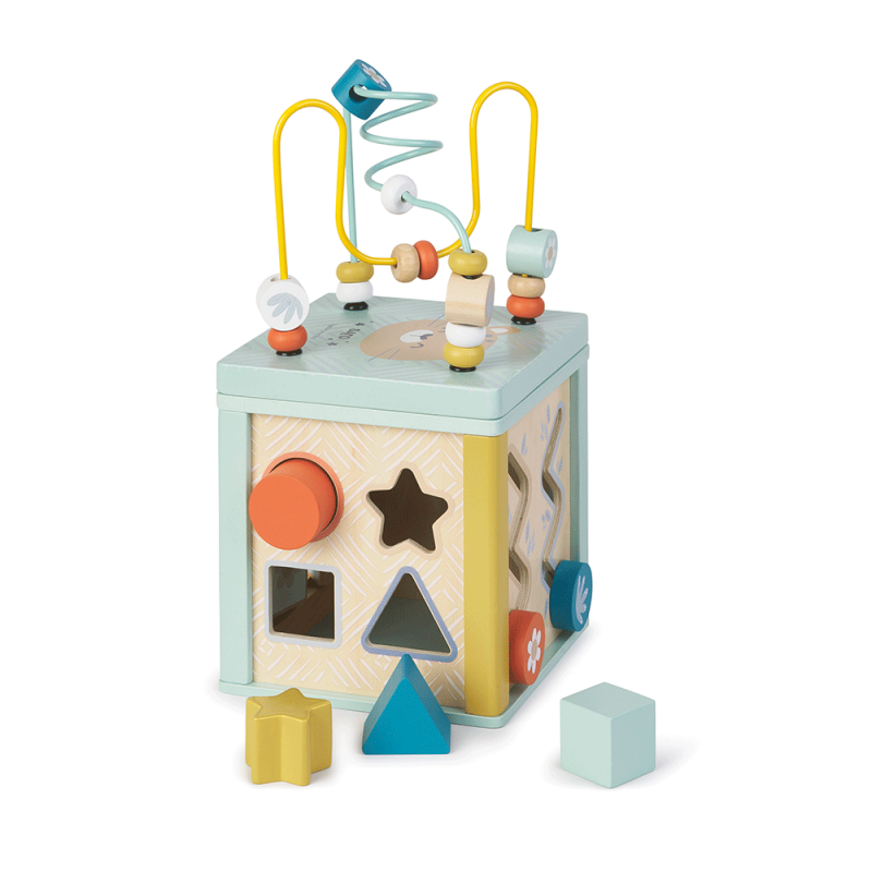 E-shop Saro Baby Drevená kocka Activity 12m+