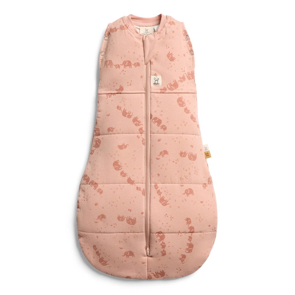 E-shop ERGOPOUCH Zavinovačka a vak na spanie 2v1 Cocoon Elephant Parade 3-6 m, 6-8 kg, 2,5 tog