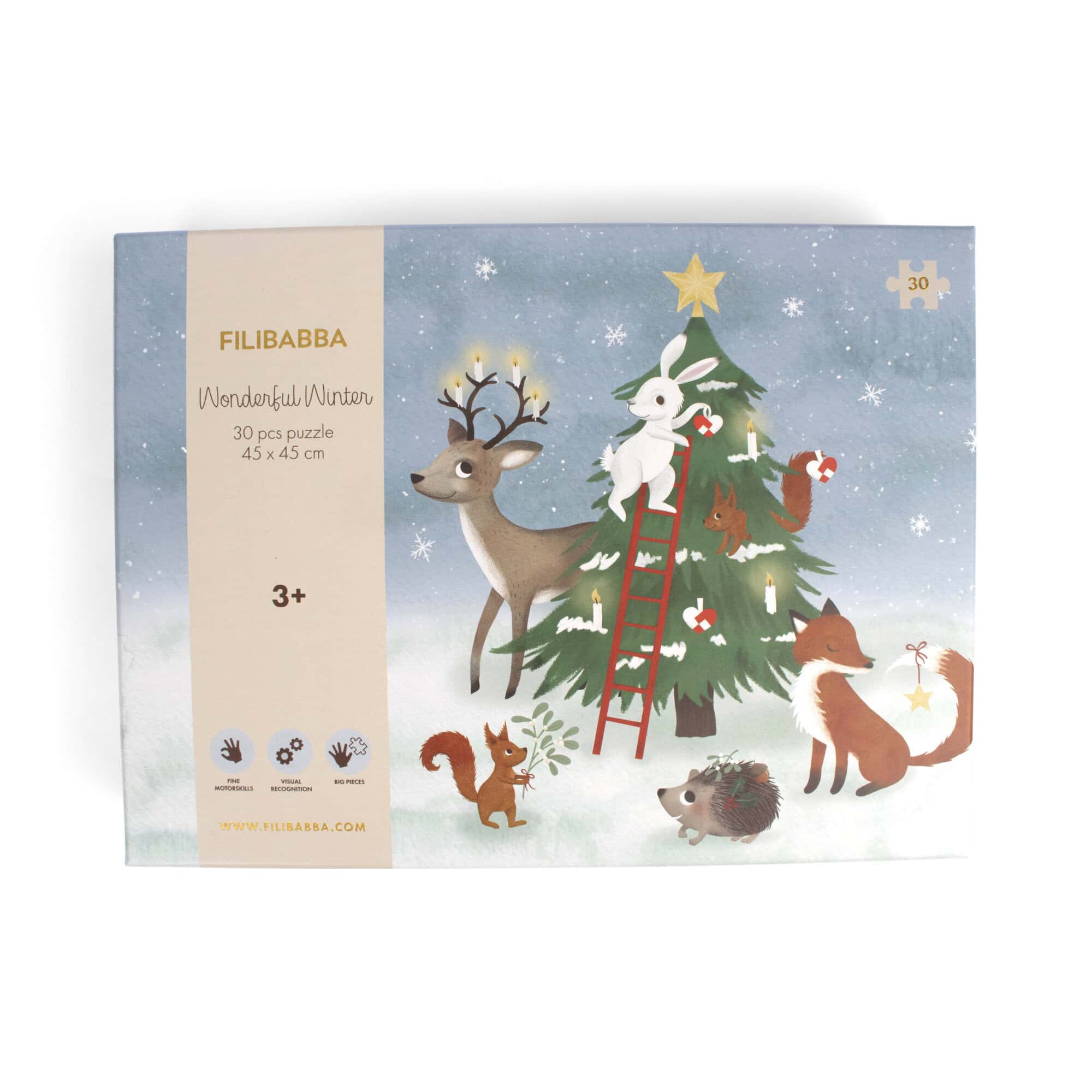 E-shop PUZZLE 30KS (45X45) FILIBABBA - WONDERFUL WINTER - FOREST FRIENDS