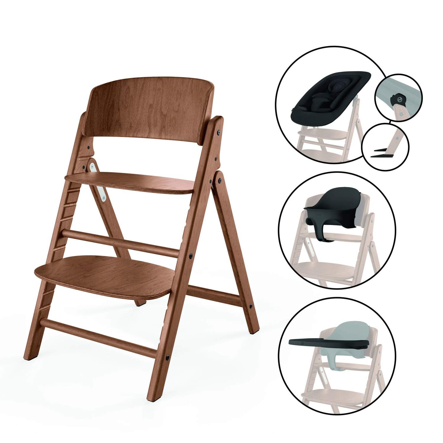 E-shop Cybex stolička Click&Fold 4v1 all natural dark