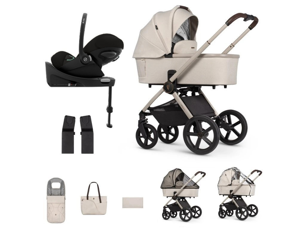 E-shop Venicci kočík Tinum UPline 2, Stone beige + Cybex Cloud G Plus so základňou