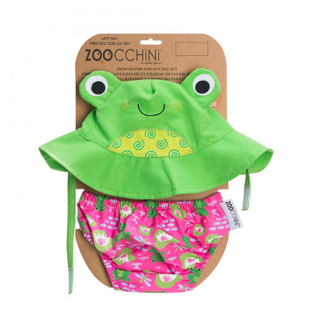 E-shop 122-010-012 Zoocchini UV Set klobúčik a plavky Žabka 12 - 24 m