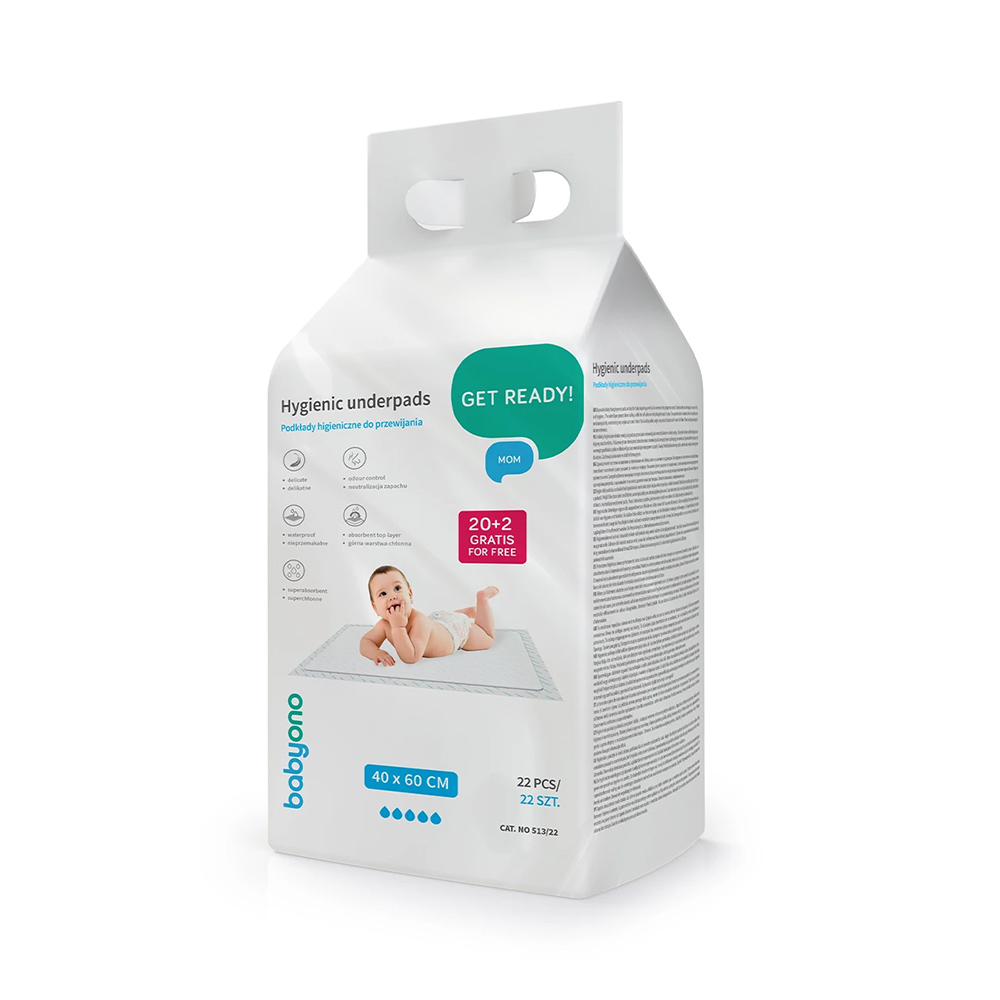 E-shop BABYONO Podložky prebaľovacie pod dieťa 40 x 60 cm, 20ks + 2ks zadarmo