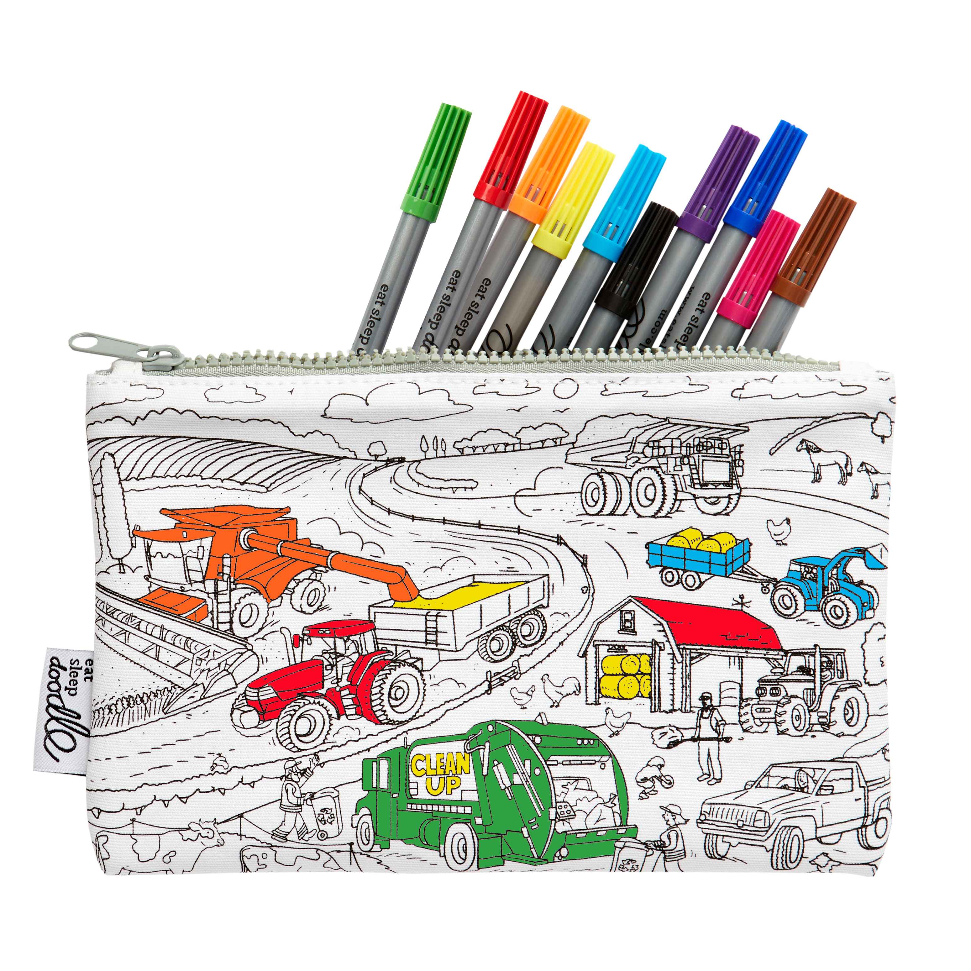 E-shop Eatsleepdoodle Peračník Vymaľuj a oper Working wheels