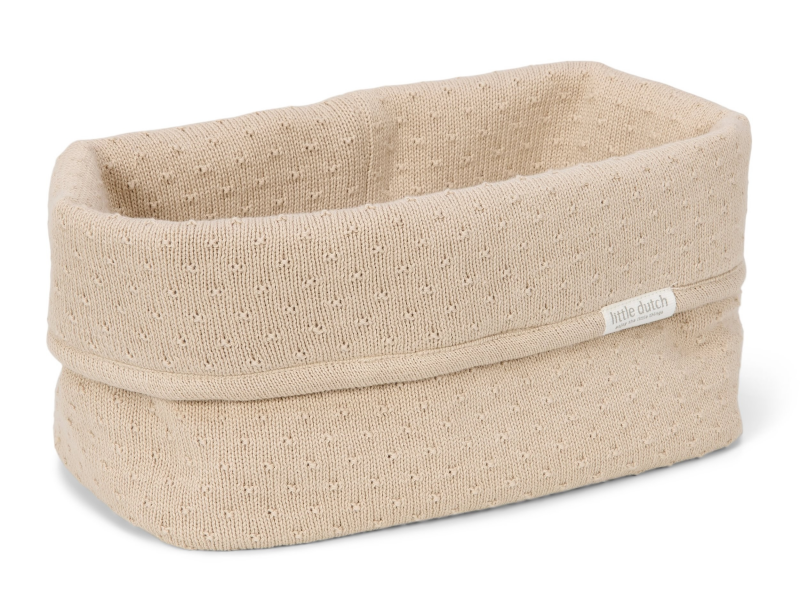 E-shop Little Dutch Košík pletený veľký Pure Soft Beige