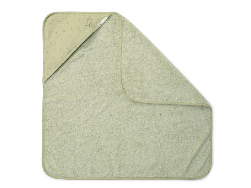 E-shop Little Dutch Osuška s kapucňou 100x100 cm Pure Sage