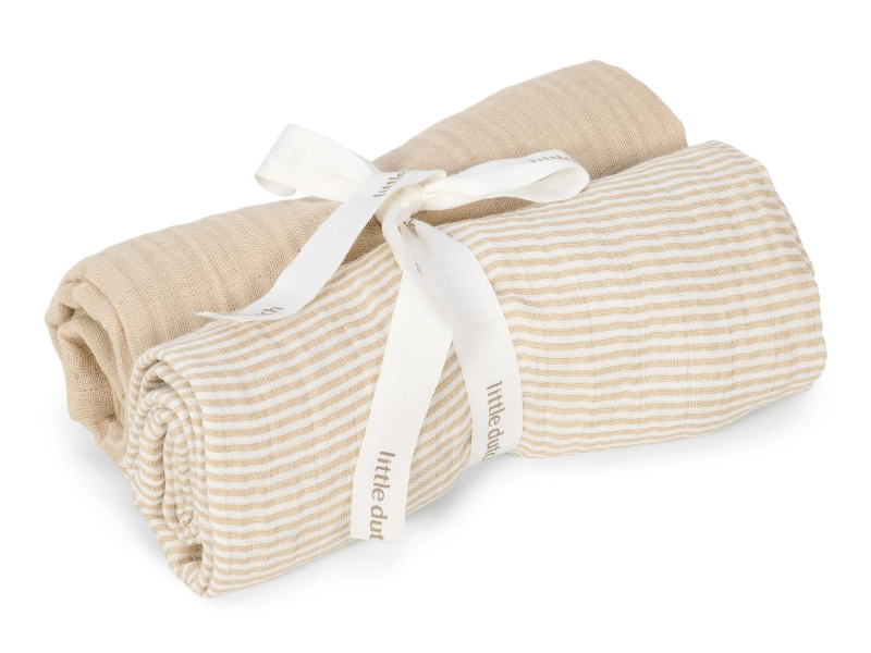 E-shop Little Dutch Plienky 70x70cm Pure Soft Beige