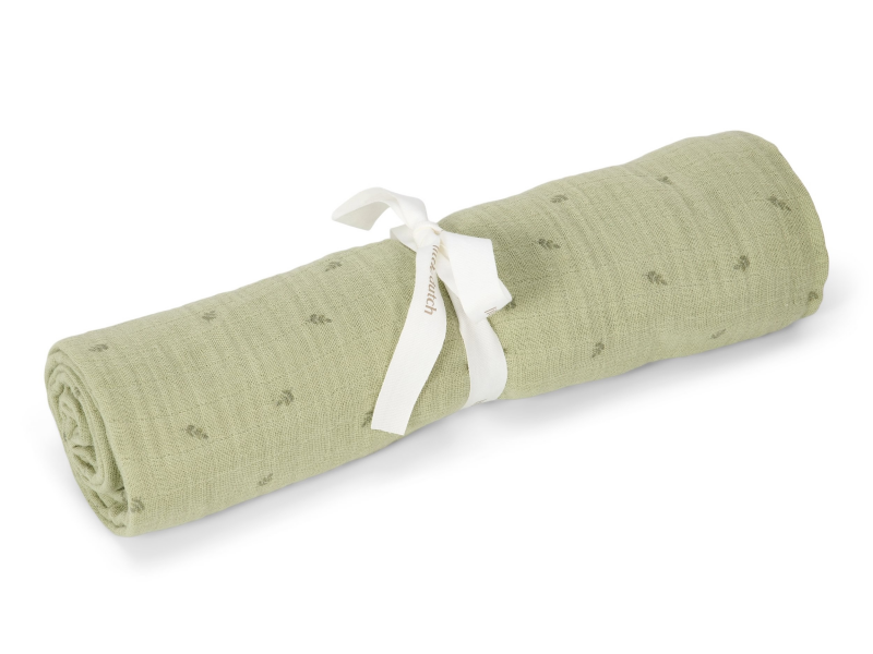 E-shop Little Dutch Plienka zavinovacia 120x120 cm Pure Sage