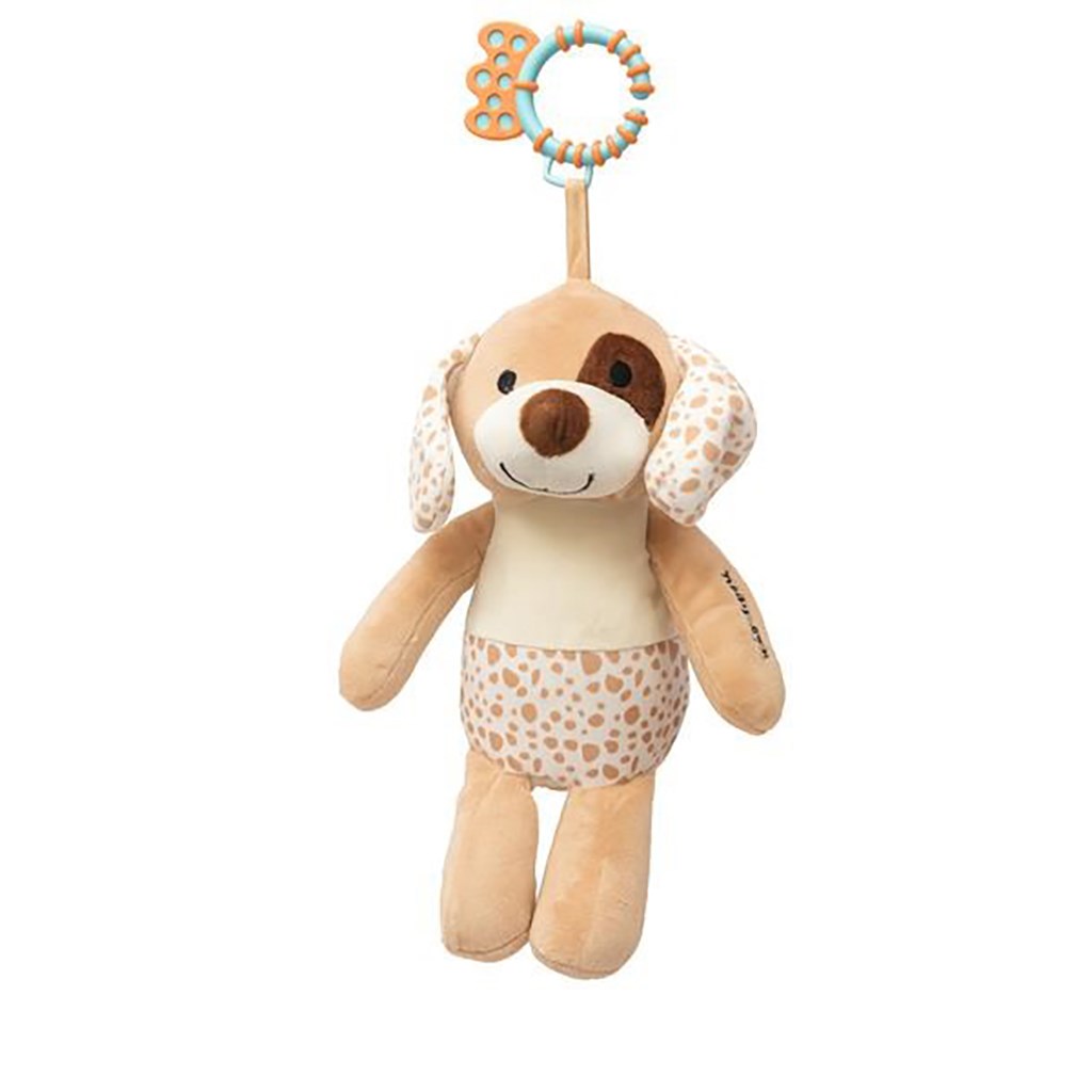 E-shop Plyšová hračka s vibráciou Baby Mix psík hnedý - 56573