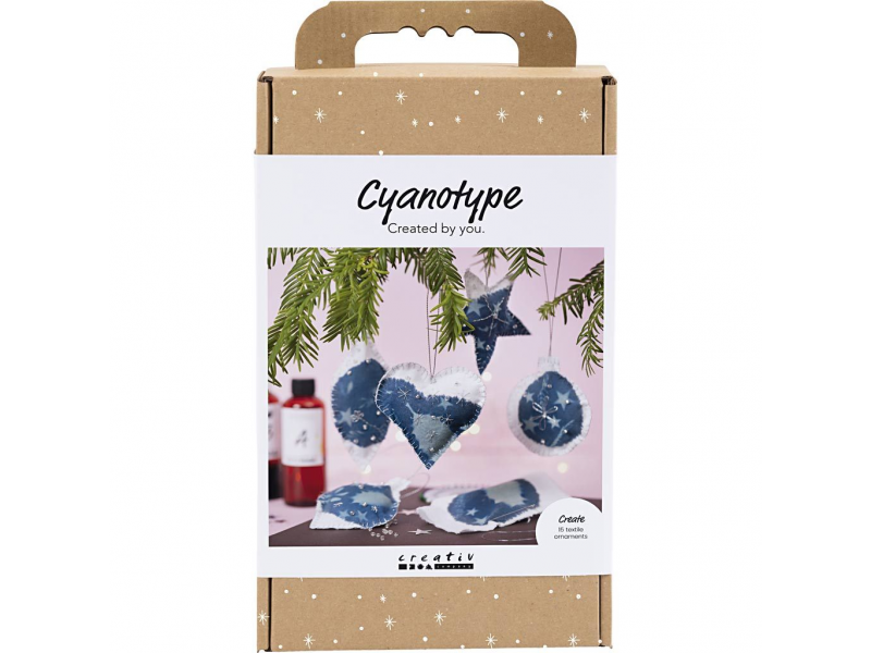 E-shop Creativ Company Kreatívna sada Kyanotypia vianočné ozdoby