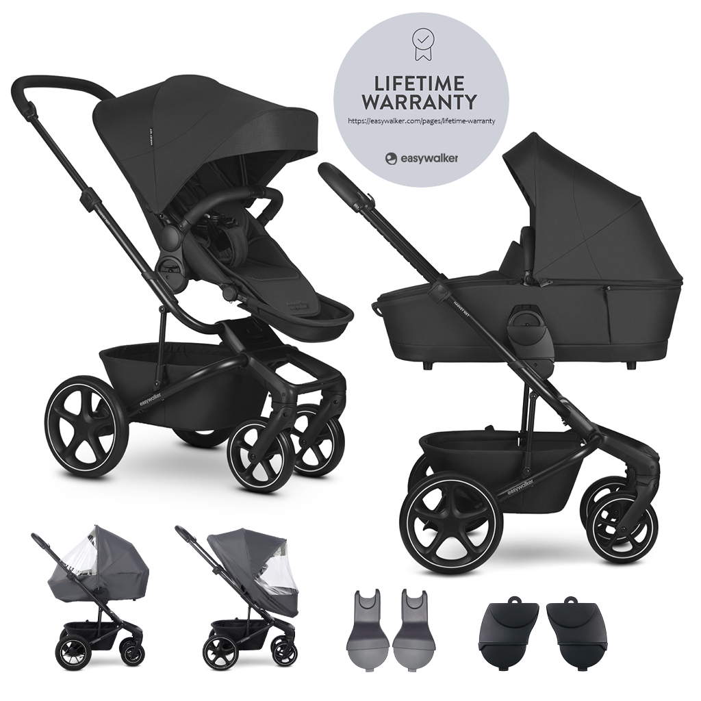 E-shop EASYWALKER Set XL kočík kombinovaný Harvey NXT s príslušenstvom Eclipse Black