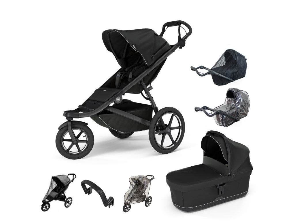 E-shop Thule Urban Glide 3 Výhodný set s doplnkami, Black