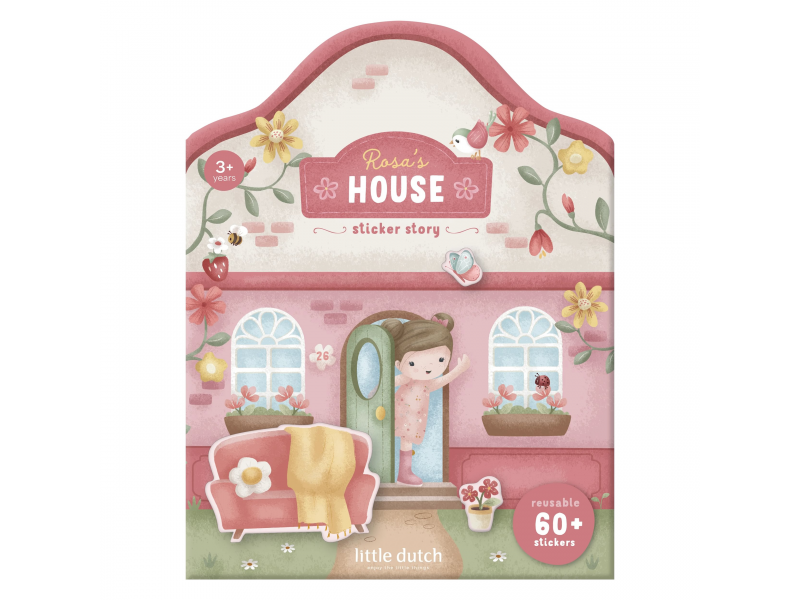 E-shop Little Dutch Knižka so samolepkami Dom Rosa