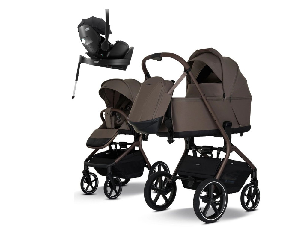 E-shop my junior my junior® MAVI, mocca brown, 4v1 s Baby Safe PRO + základňa
